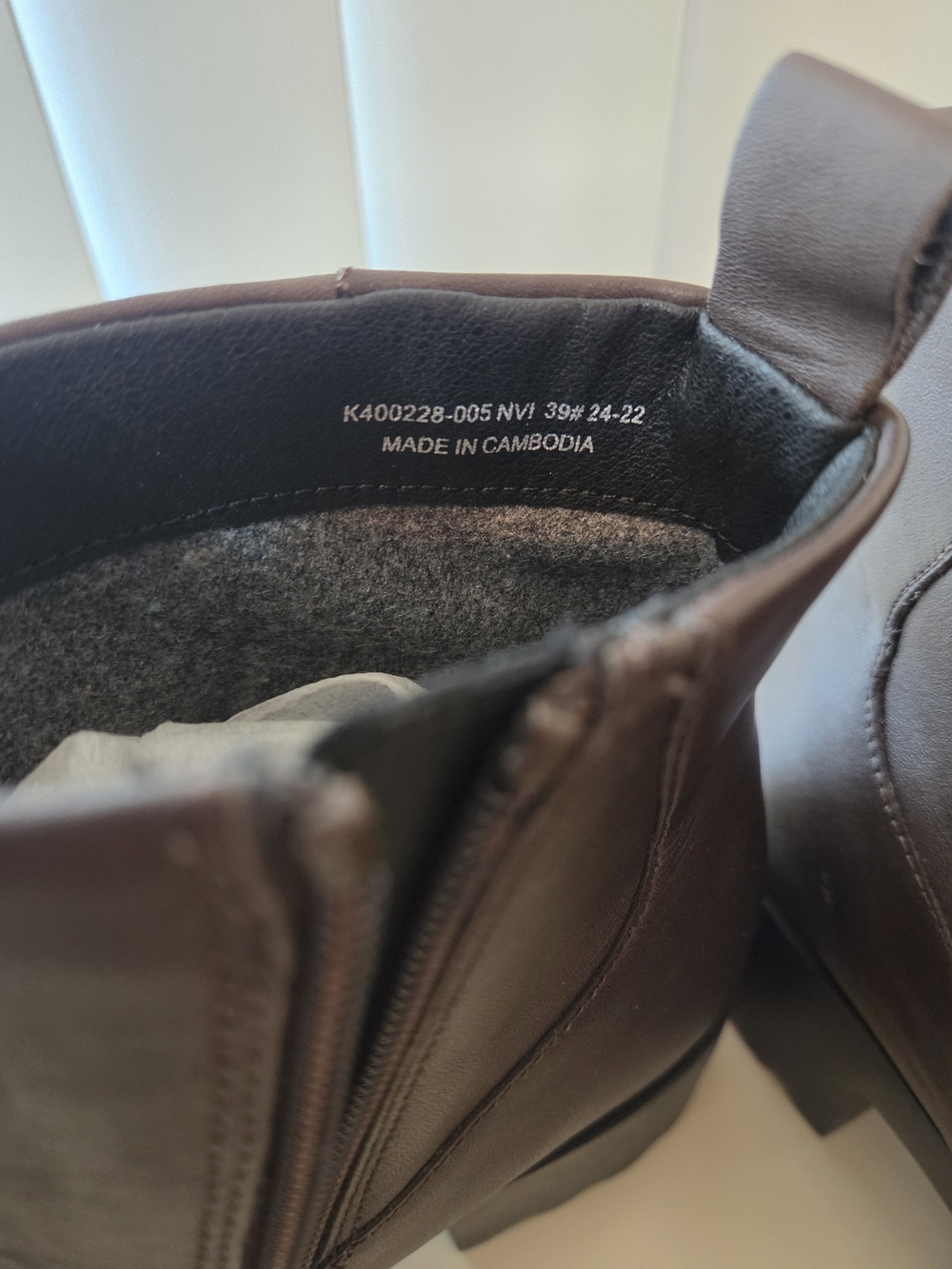 New Camper Leather Boots Women Chocolate Brown - Picture 3 of 9